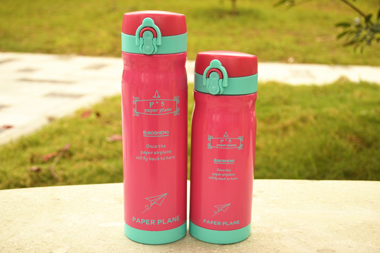 浙江金华铂盛正品保温杯 真空不锈钢保温水杯 男女士时尚带盖耐热防漏