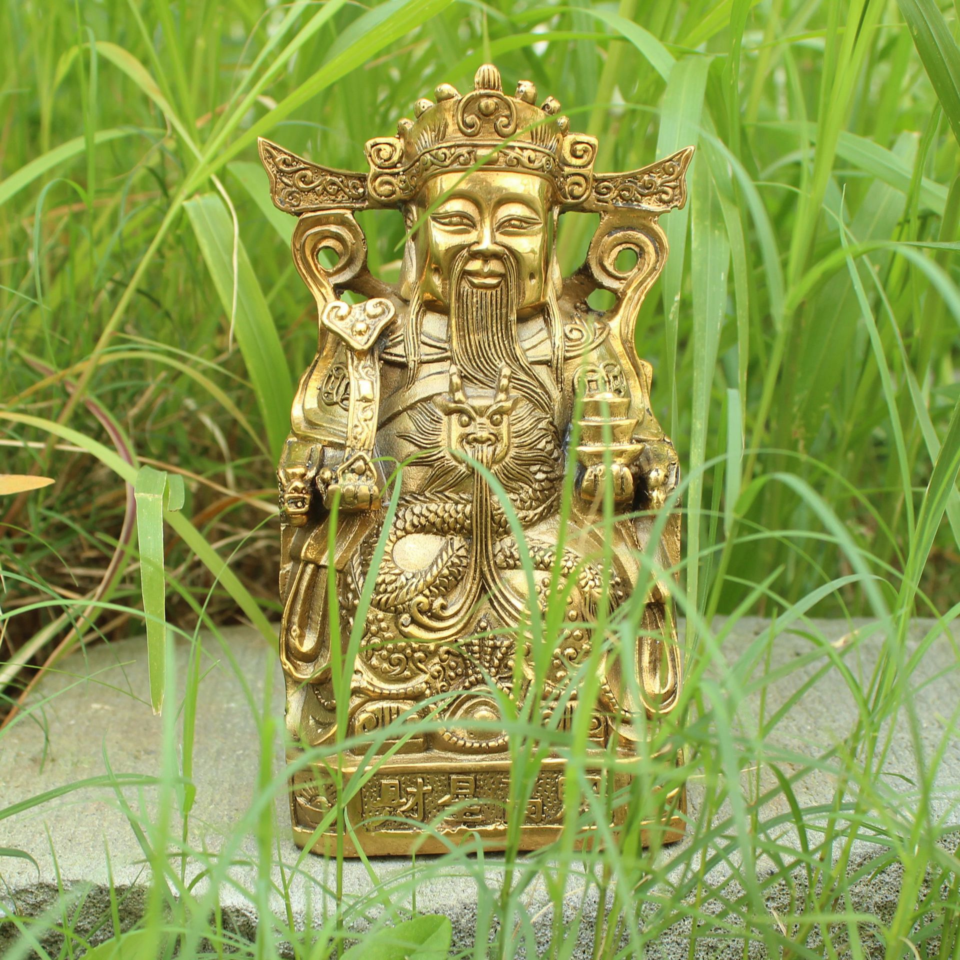 特价光纯铜财神爷摆件文财神佛像金属工艺品招财风水同期装饰品