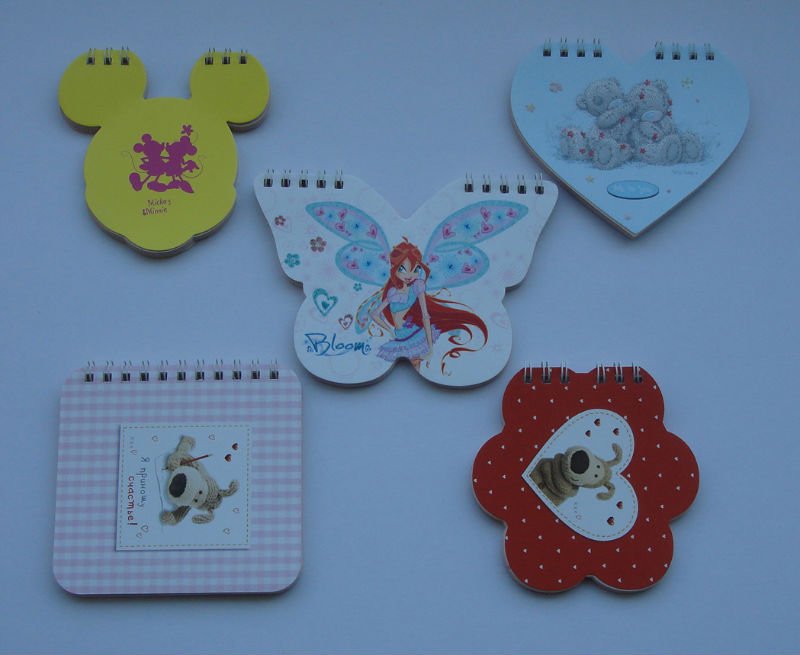 心形口袋线圈备忘录多形状线圈备忘录蝴蝶简约备忘录