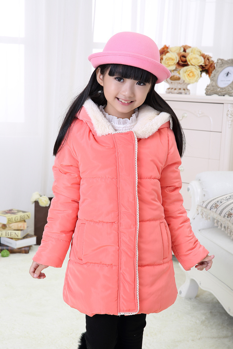 2014新款女童棉衣 韩版加厚儿童棉袄中大童女款棉服一件代发图片