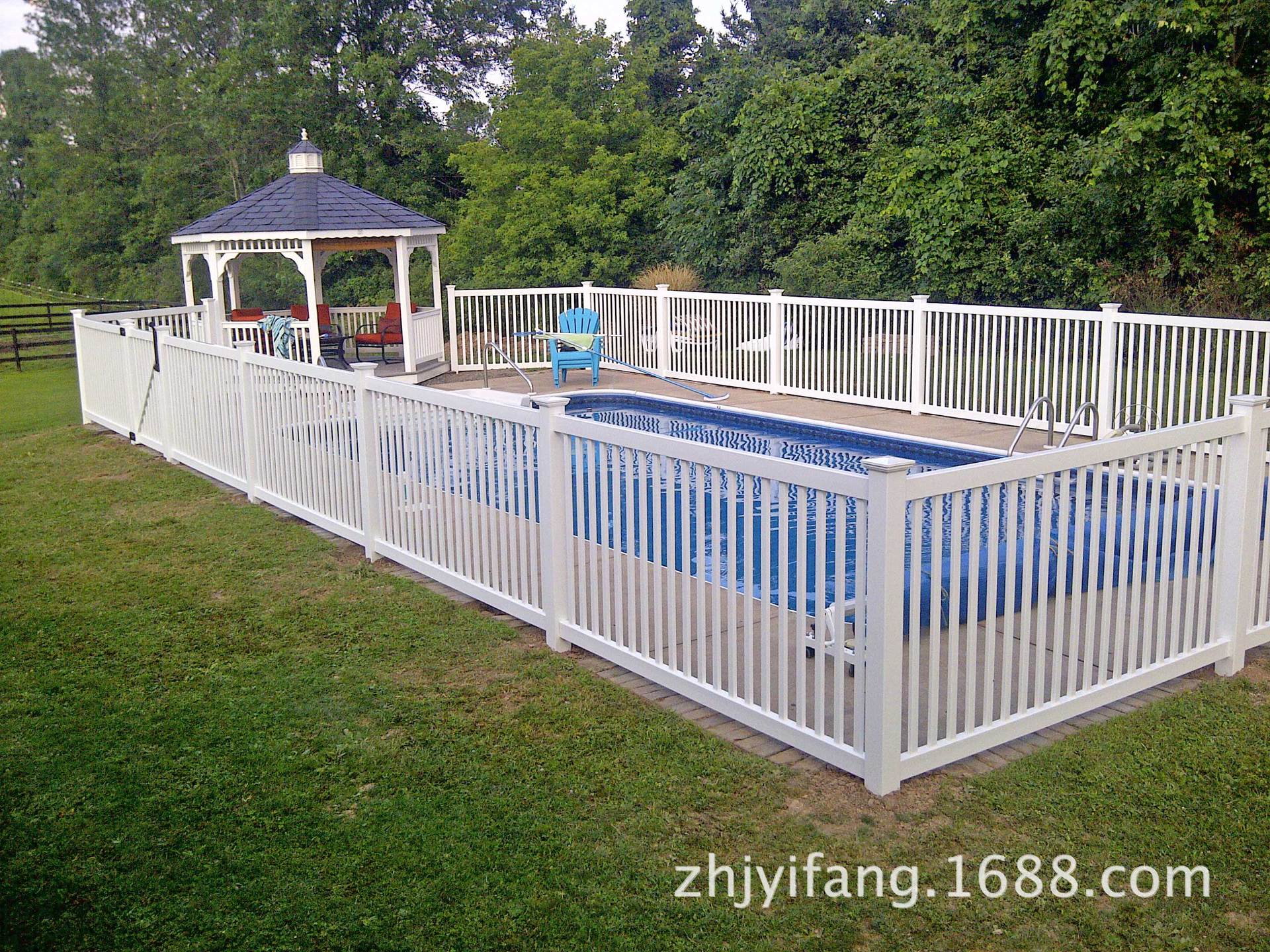 欧美热销护栏产品,pvc塑料泳池护栏(不含立柱)