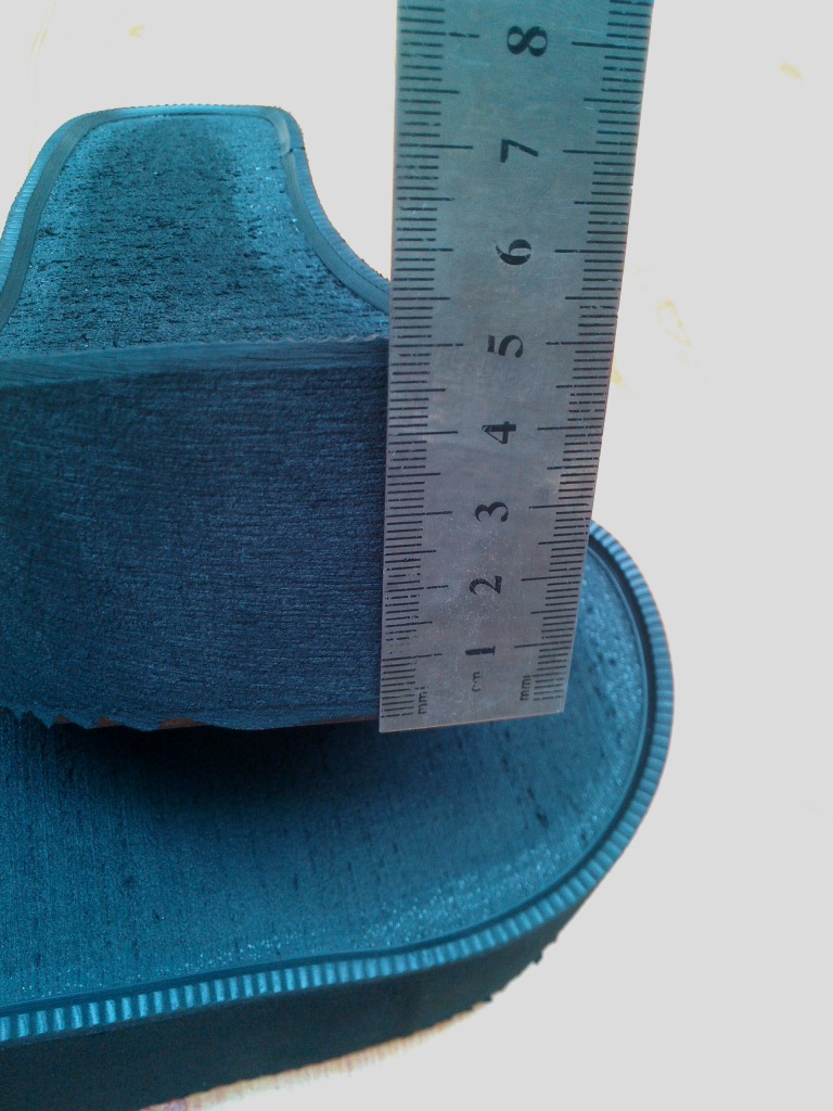 浙江台州新款厂家来样定做9厘米高跟eva鞋底台 订做eva黑色高台底时装