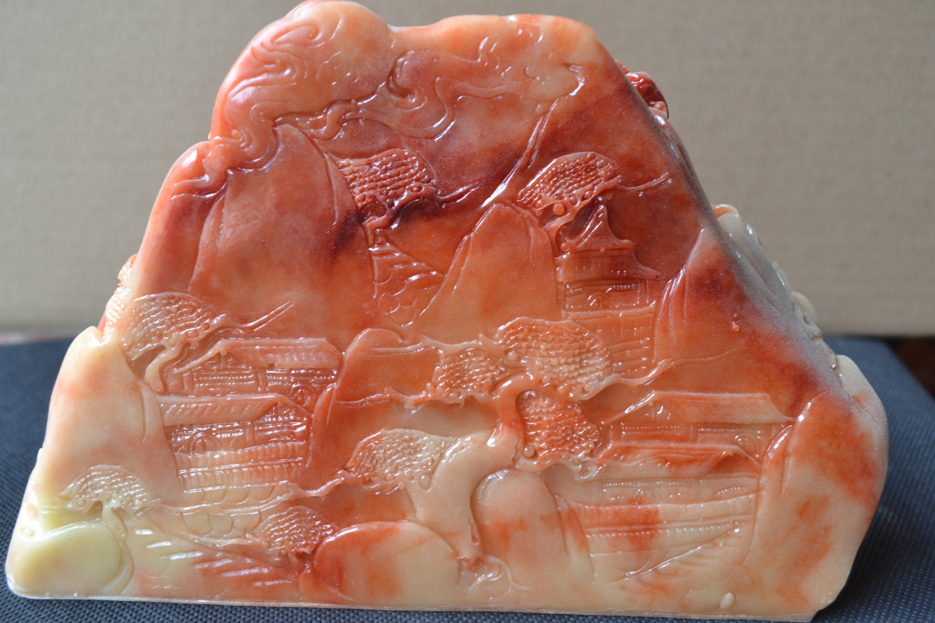 福建寿山石雕刻山水摆件批发 家居风水 石料工艺品礼品收藏