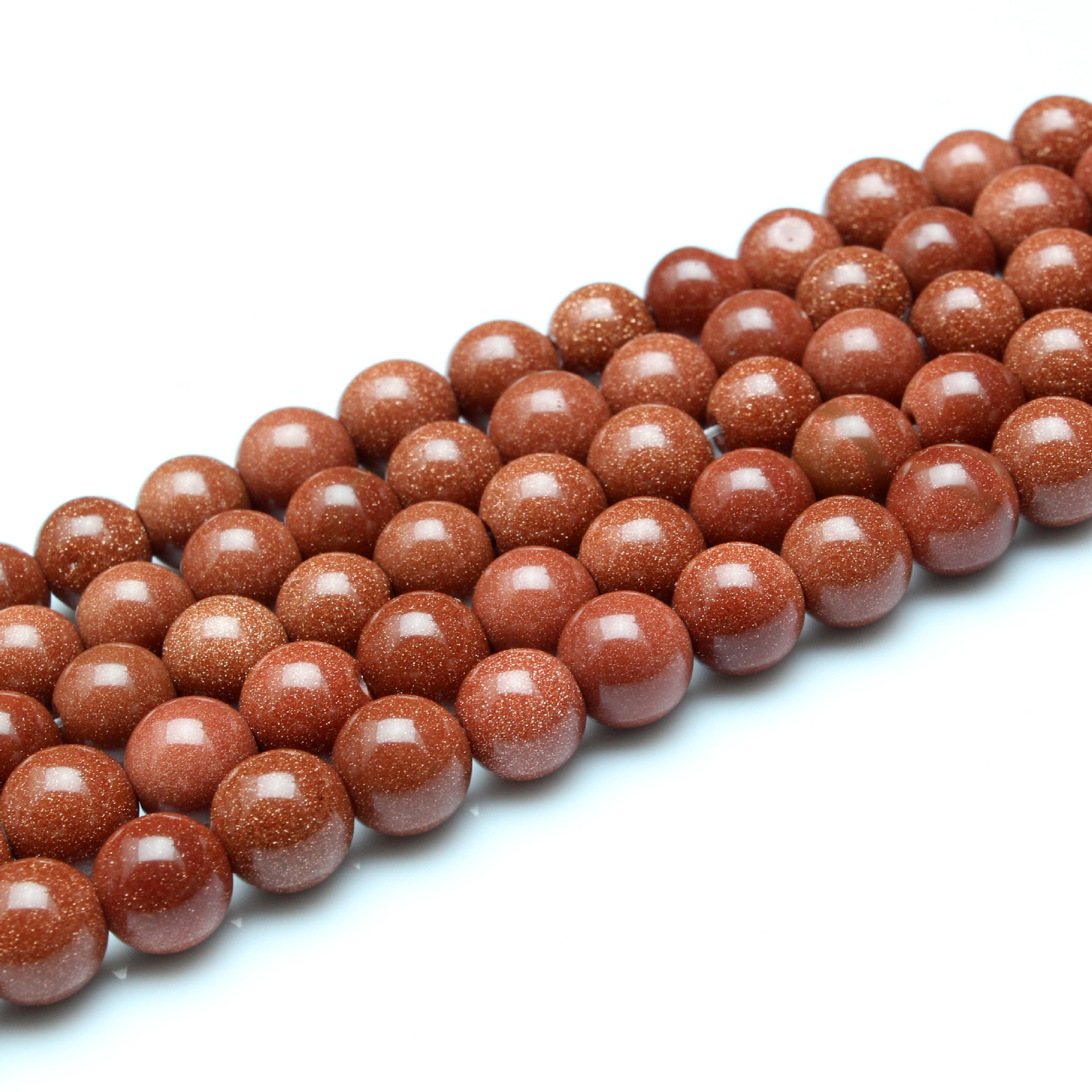 成品 - 产品品牌:静雅饰品 产品名称:金沙石串珠 产品材质:天然金沙石