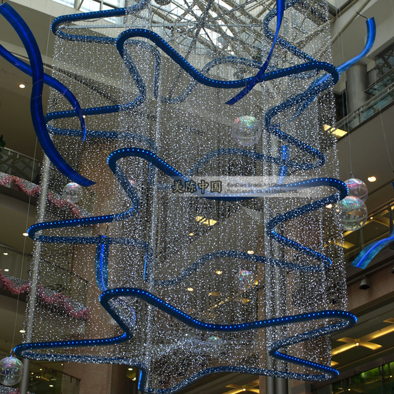 商场中庭吊挂 商场开业布置 商场开业装饰 海洋之星夏季中庭吊饰