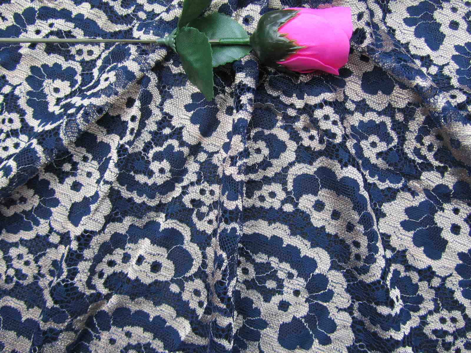 锦纶蕾丝新款100锦纶双色高档蕾丝面料veromoda同款