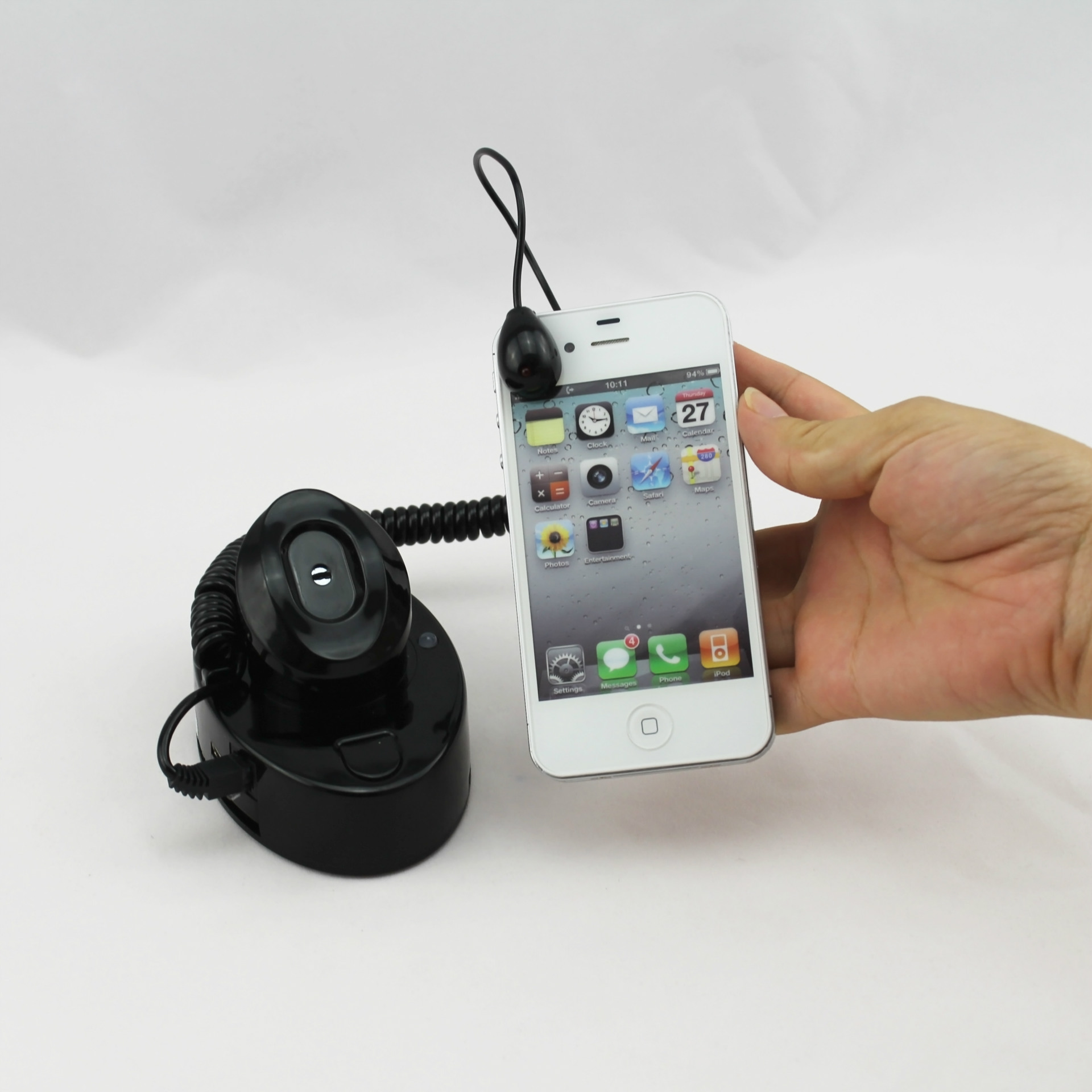 东莞厂家 手机防盗器 黑色简约高亮手机展示防盗器 优质直销批发