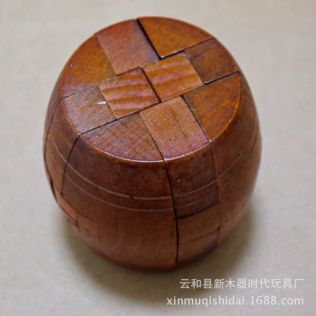 木制 酒桶锁 木桶锁 孔明锁 鲁班锁 成人儿童益智解环古典玩具