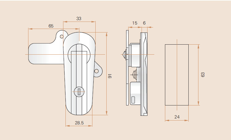 赛普供应 sp-ab403喷漆亚光锁具 机械平面锁具 箱柜体门锁