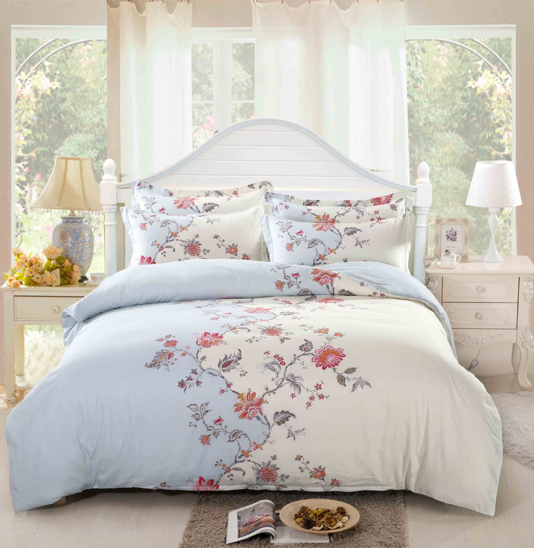 首发 宜家风纯棉小清新四件套 韩版全棉床单被套床上用品批发