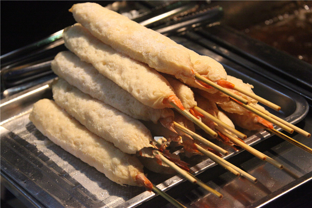 台湾夜市小吃海味鲜虾棒一件160根一根22公分