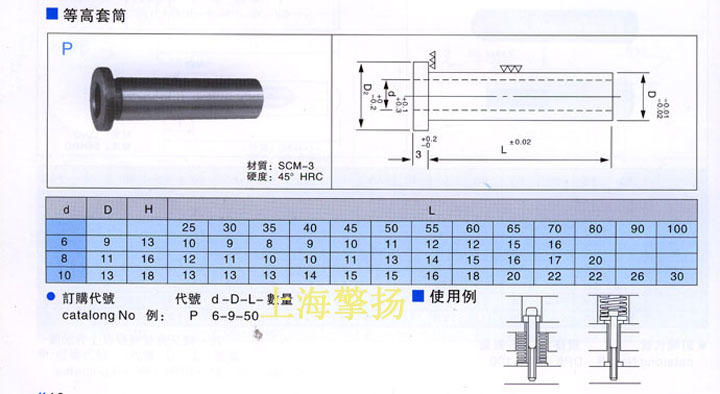 供应各种规格等高套筒,模具配件,模具标准件