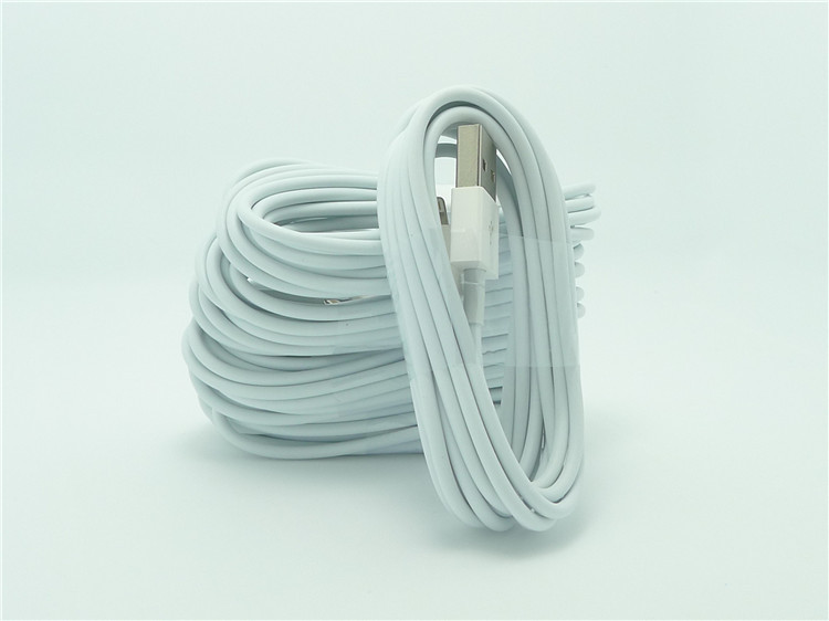 2米苹果5数据线 iphone6手机数据线 圆形usb充电线 支持ios8.