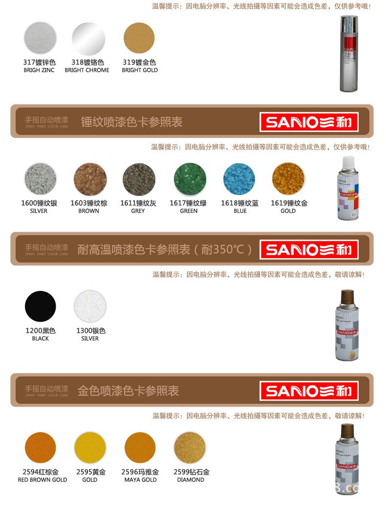 三和自动喷漆 手摇喷漆 自喷漆 汽车摩托自行车改装喷漆 涂鸦喷漆