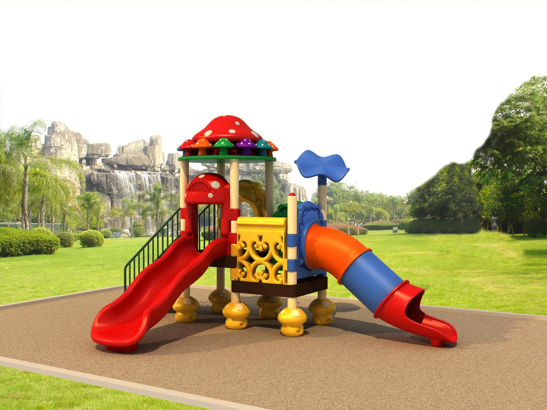 大型塑料蘑菇滑梯 小博士滑梯 游乐设备 小区滑梯 幼儿园滑梯教具