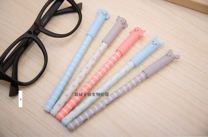 天卓tt农场30891可爱造型中性笔 0.35学生碳素笔水笔文具用品批发