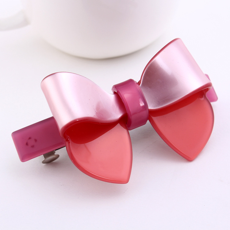 【伙拼】韩国高档发饰头饰亚克力蝴蝶弹簧夹韩版盘发卡子头花饰品