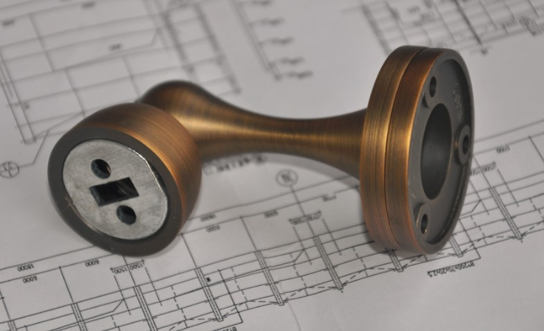 德国霍曼(hoermann)钢拉丝黄古铜门吸/室内门地装或墙装门吸