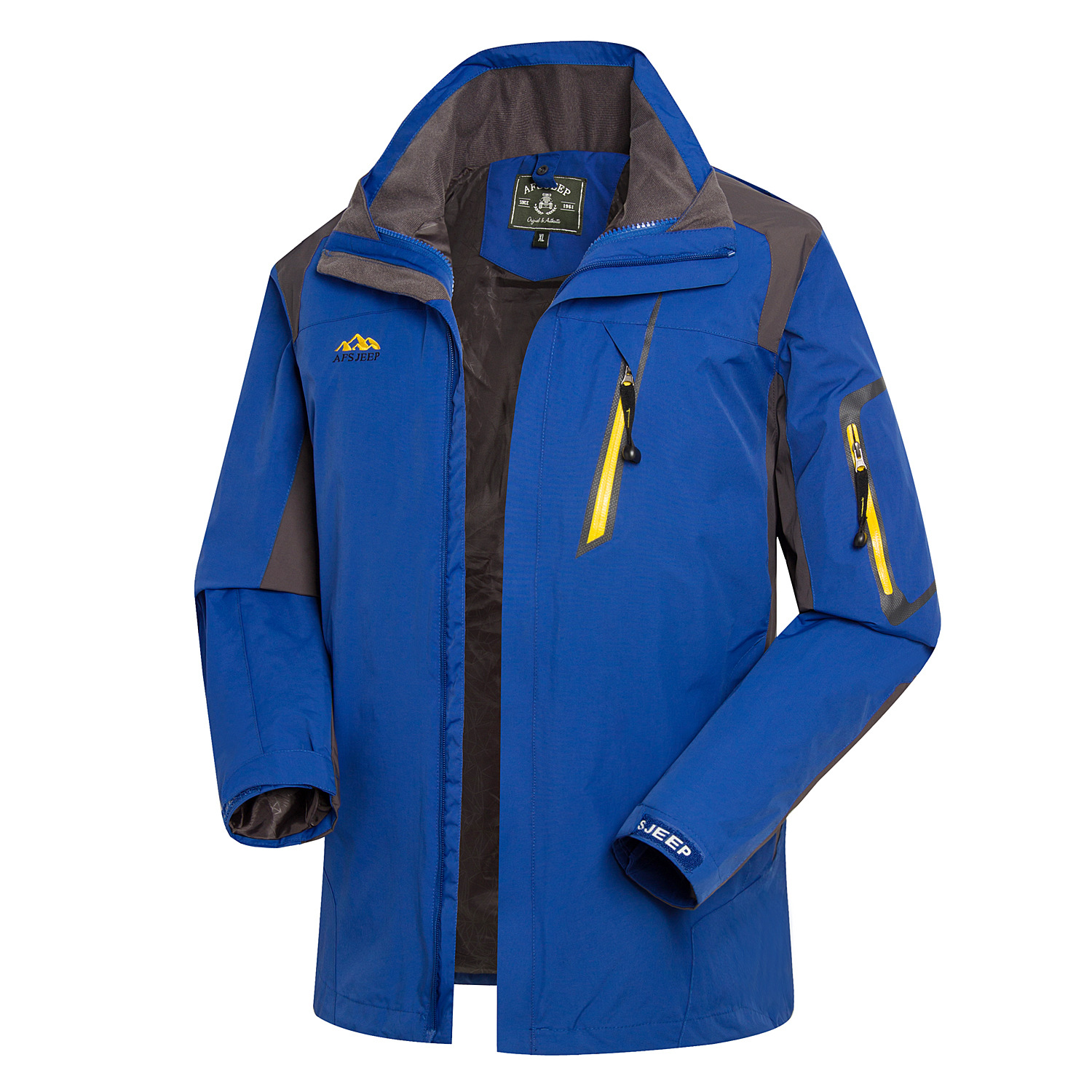 冲锋衣男款战地吉普 防水透气防寒保暖户外三合一抓绒内胆双层