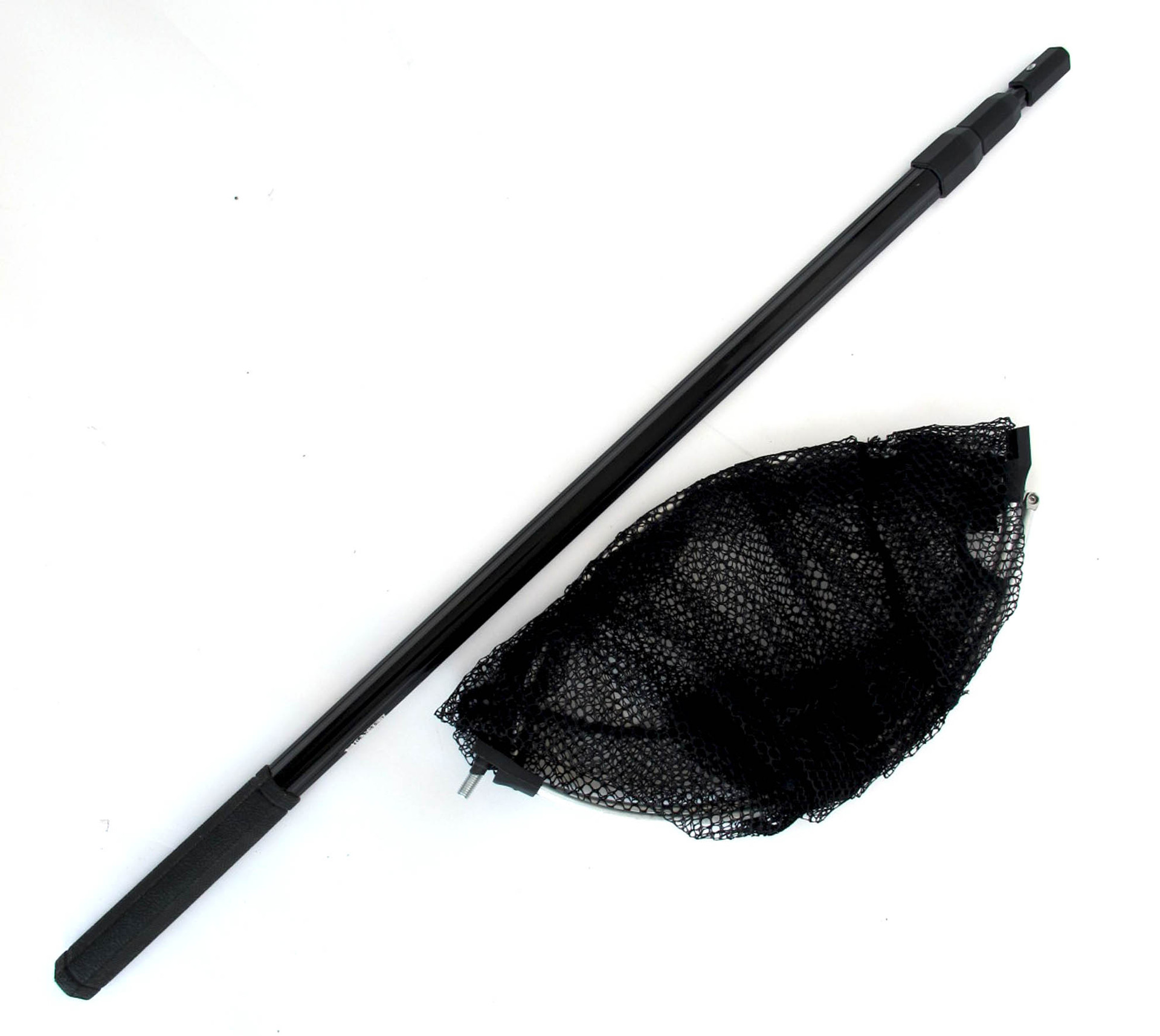 5米铝圈黑三角抄网 渔网粗眼 可收缩抄网渔具用品 垂钓用品