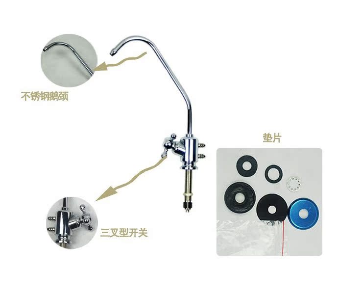 電解水機專用酸水龍頭 不鏽鋼家用廚房鵝頸龍頭 特價