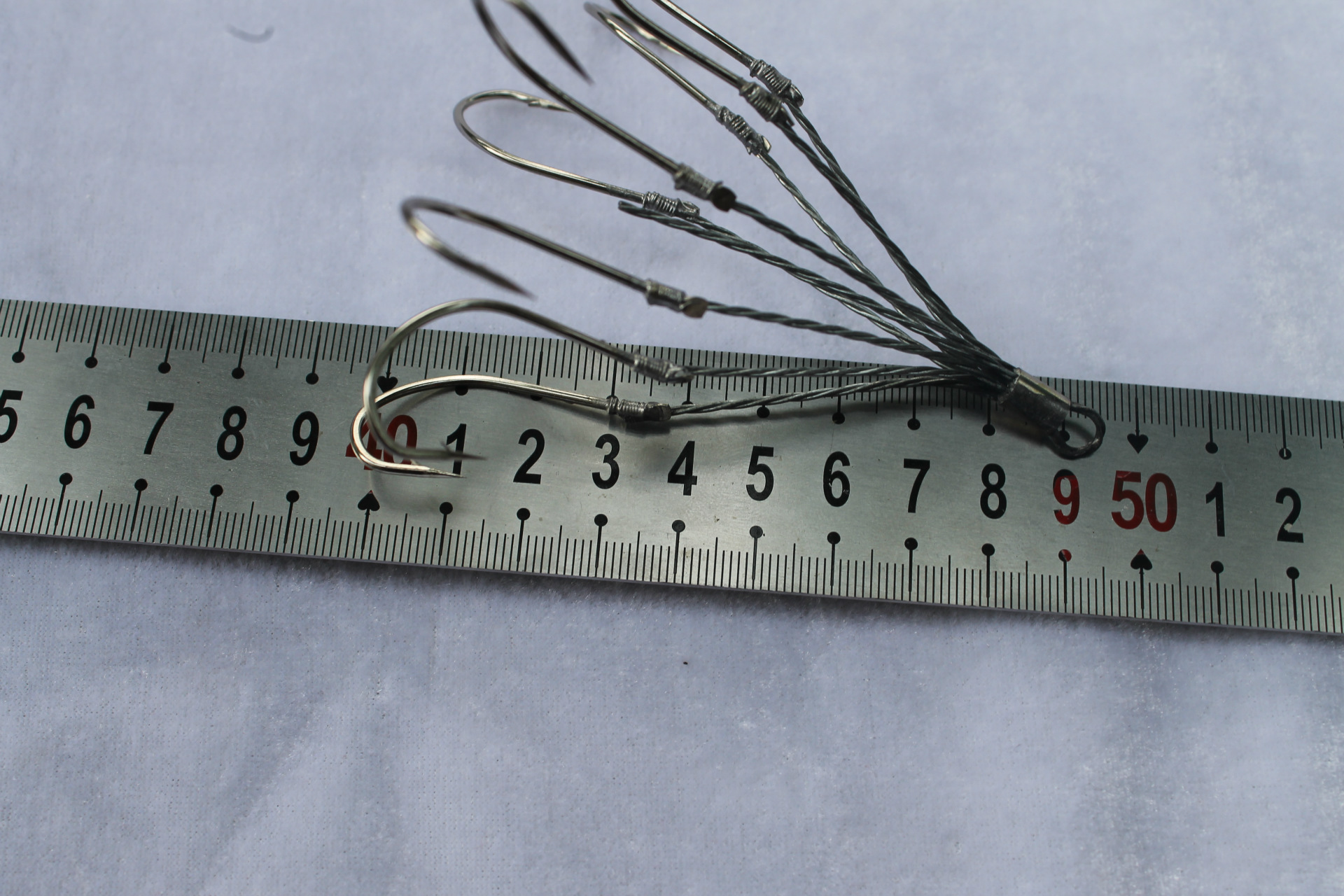 八爪钩 八叉钩 八本钩 鱼钩 锚钩 有倒刺钓钩 弹性钢丝鱼钩