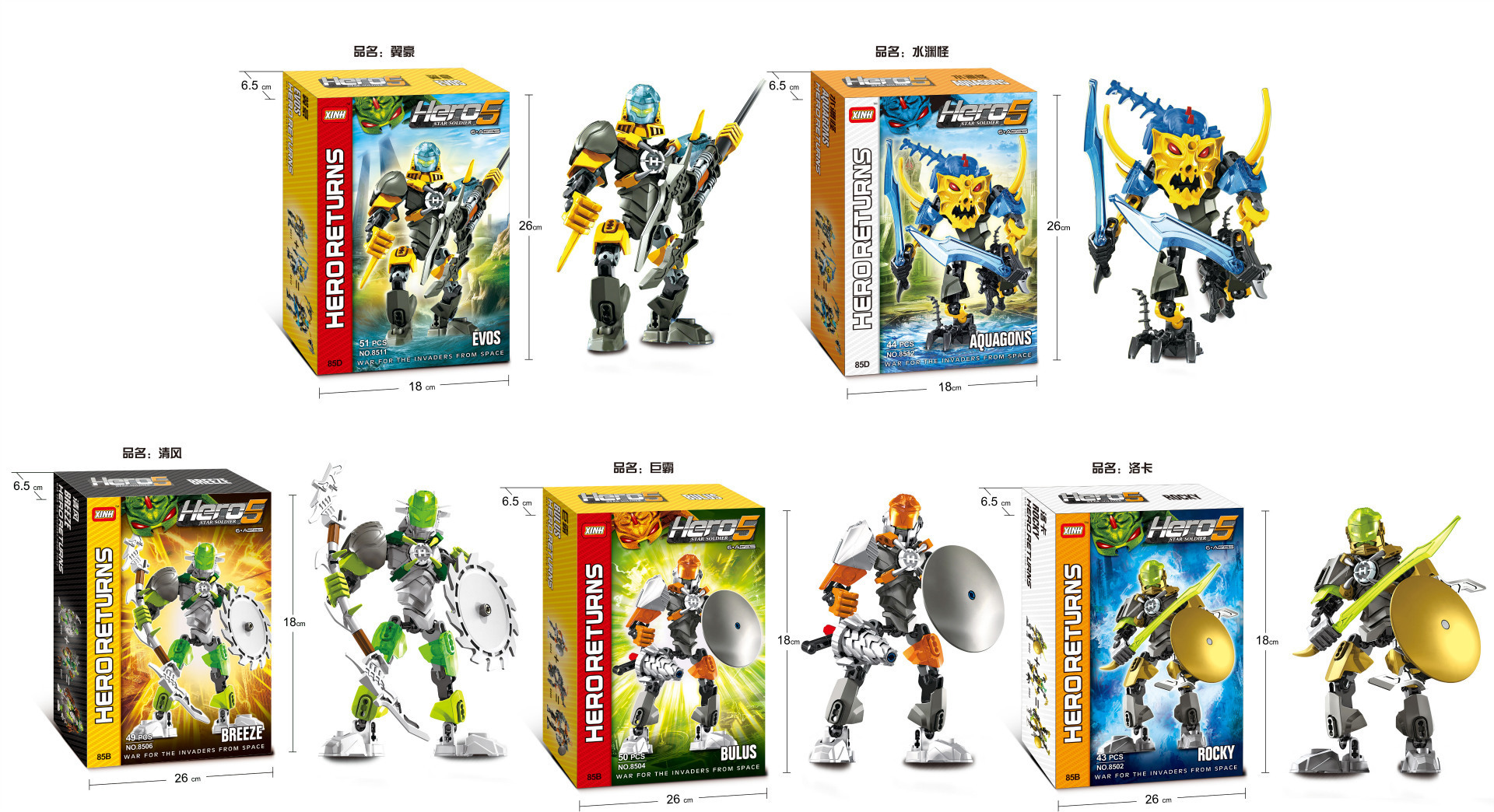 正品欣宏 英雄工厂5.0 85c 突波8508 强袭8509 冰极兽8510图片_29