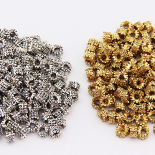 合金珠托花托批发 不规则扁圆柱形花托 diy饰品配件底托饰品配件