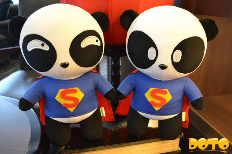 毛绒玩具 中号 礼品 国宝 熊猫超人 熊猫公仔 来图来样定做