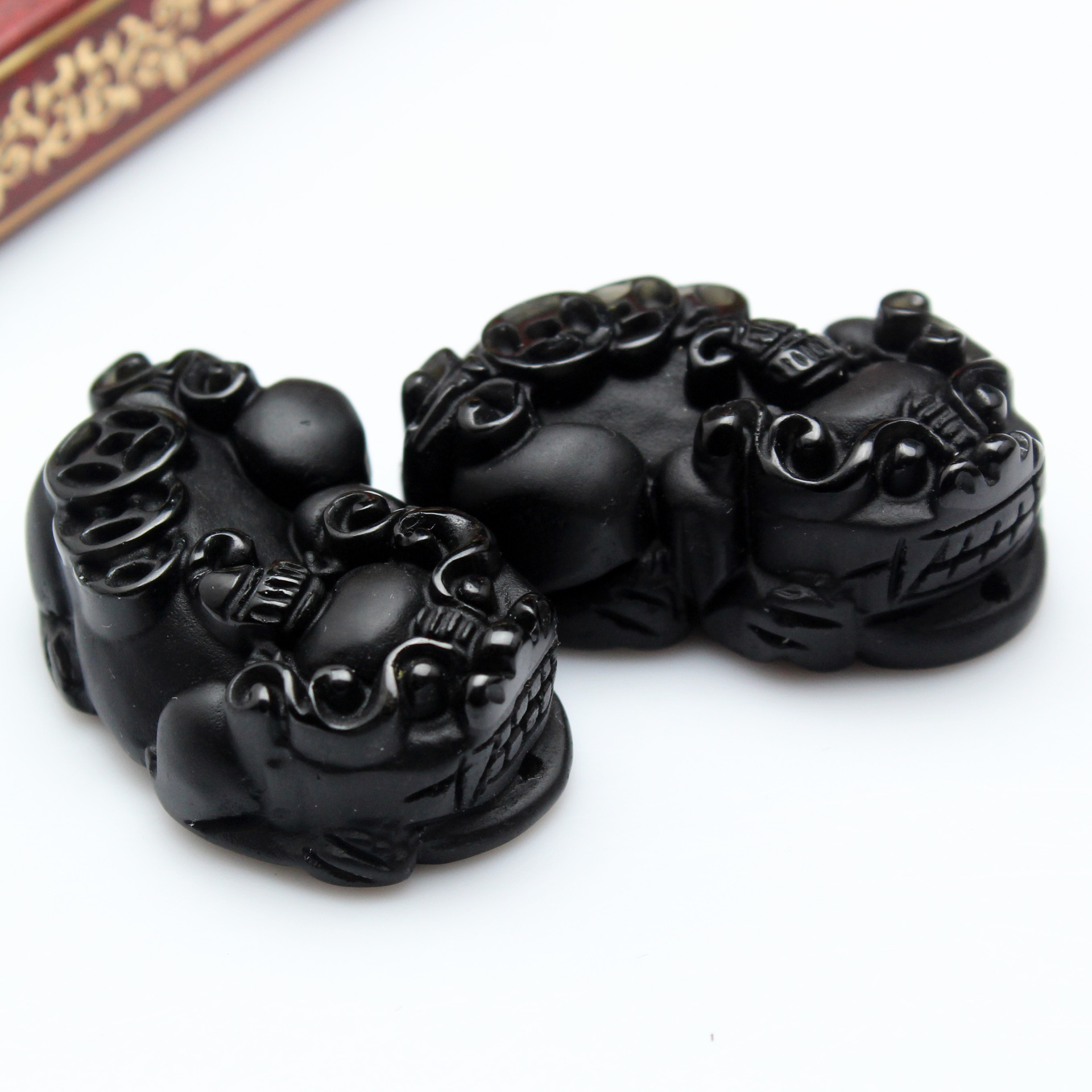 纯天然水晶黑曜石貔貅 招财吊坠吊牌饰品 厂家直销批发 bs0003