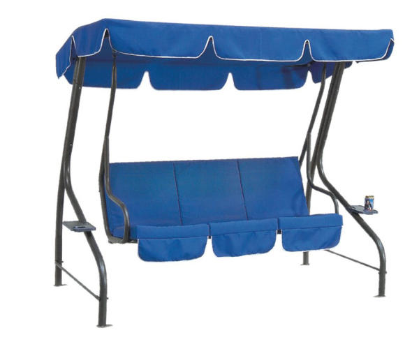 布艺铁管户外多功能可躺式可折叠秋千床吊床
