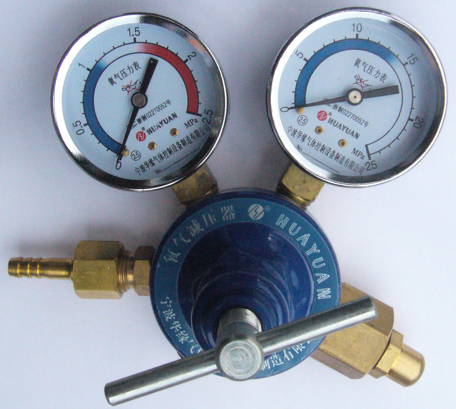 华缘牌铜体氧气减压器,氧气表,气体减压表