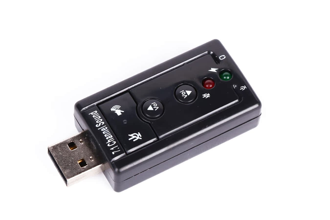 电脑耳机3.5mm插孔音频转换器 usb声卡频转换器 快捷按键转换器