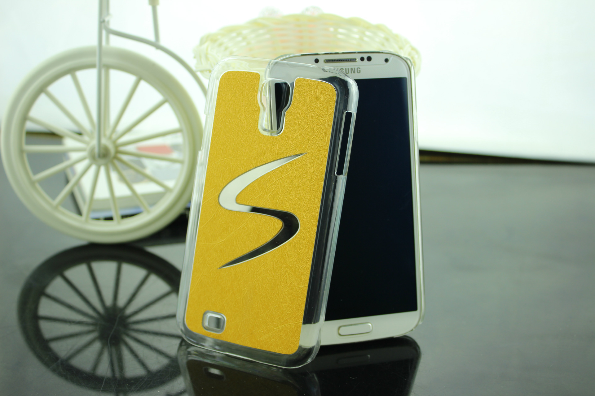 三星s4智能发光手机壳 9500七彩闪光保护套 nfc感应发光外壳批发