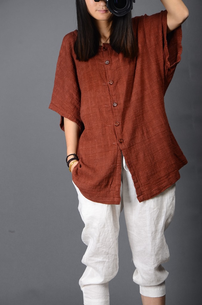 2014夏季女装新款例外天然纹理棉麻 布衣插肩设计 开衫空调衫