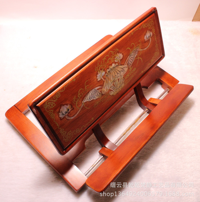 名称:实木诵经架 材质:花梨 黑檀 尺寸:尺寸约29.5*19.