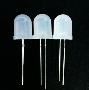 10mm圆头雾状红,橙,黄,绿,蓝光直插led灯珠