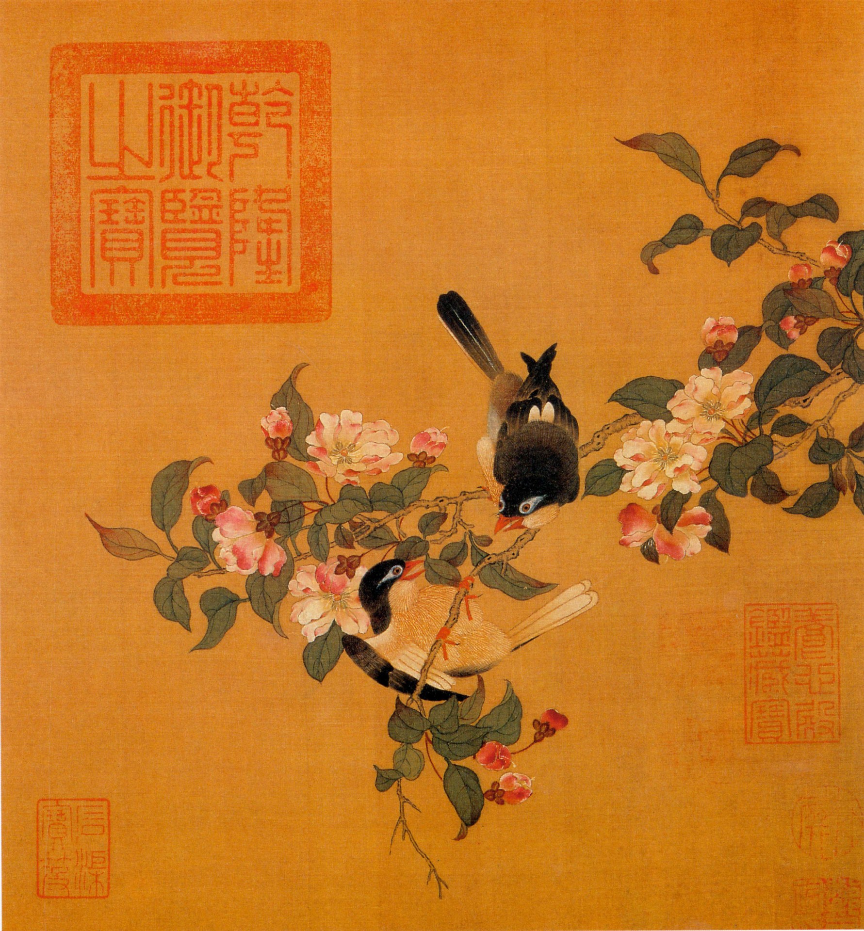 徐崇嗣 画花卉册 墙纸胶粉 客厅装饰画 3d立体画 山水画 数字油画