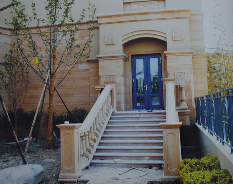 鑫辰供应 别墅砂岩外墙 黄砂岩 外墙石材 澳洲砂岩外墙 建筑用材