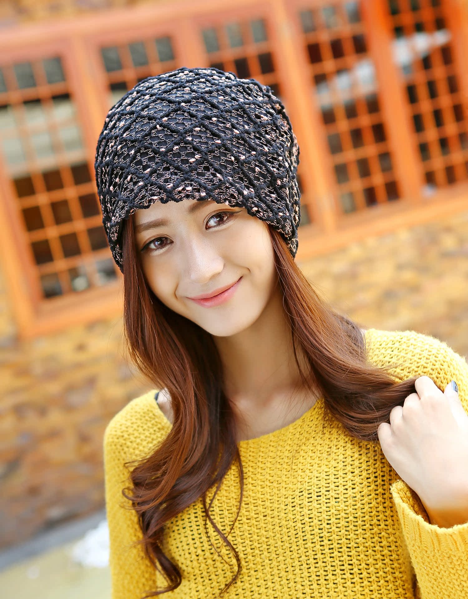2015新款韩版潮女士套头帽 镂空月子帽 妈妈帽保暖 厂家批发