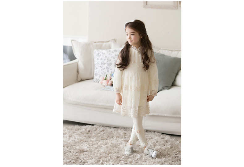 pink ideal 女童打底裤厂家批发 纯棉花朵打底裤儿童长裤 330725