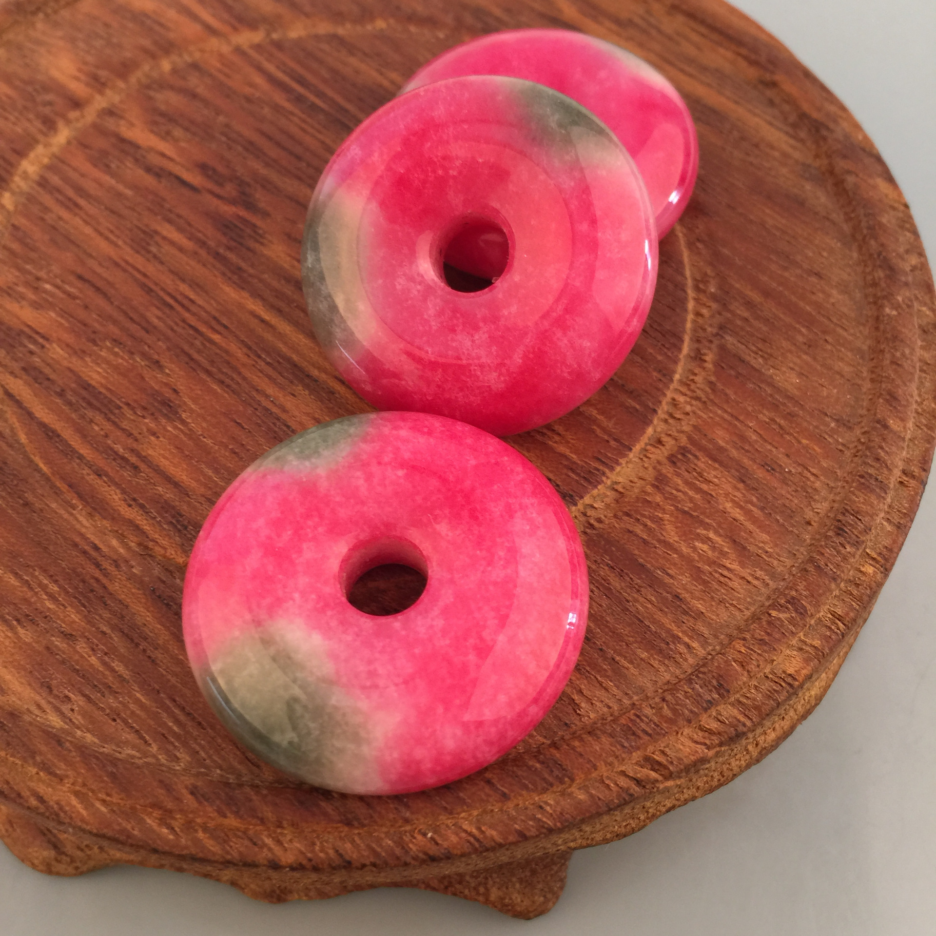 厂家直销 正品桃花玉平安扣 玉平安扣 男友通用 辟邪保平安