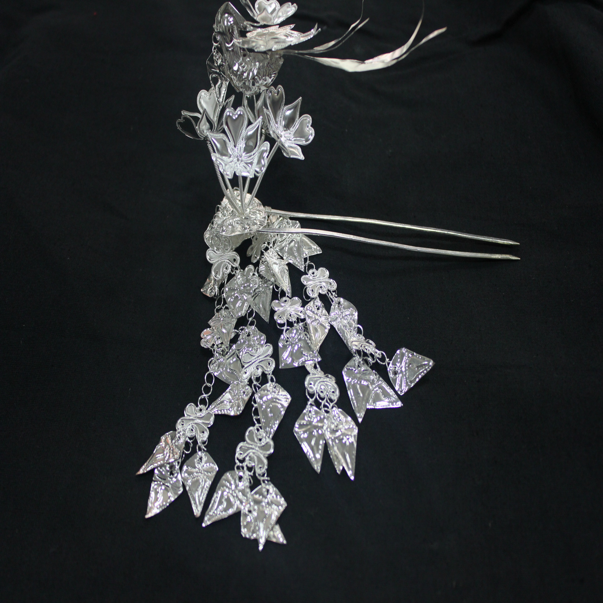 厂家直销 苗族侗族民族银饰头钗图片_5