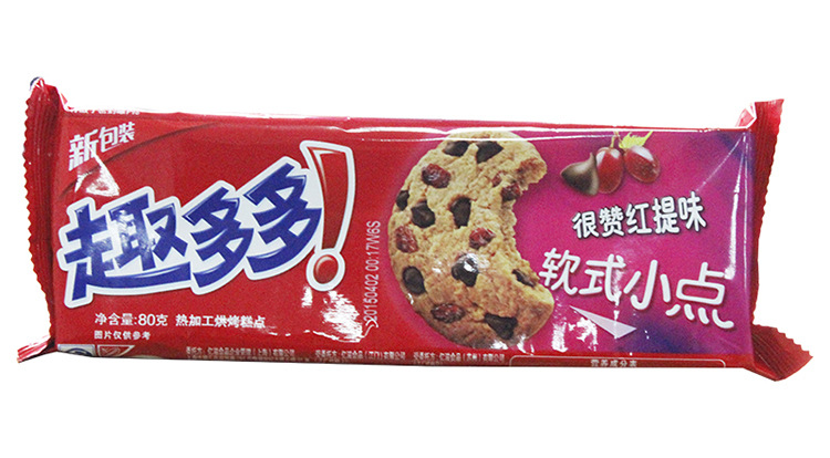 趣多多 饼干曲奇饼干 软式甜饼 经典原味 80g克/包 休闲零食