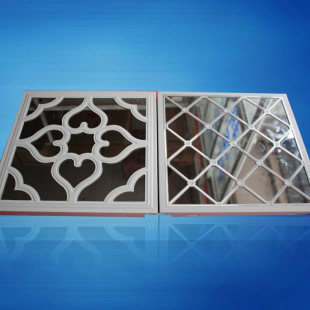 集成吊顶铝扣板300*300 餐厅走廊吊顶材料 镜面镜子扣板 镜面花格