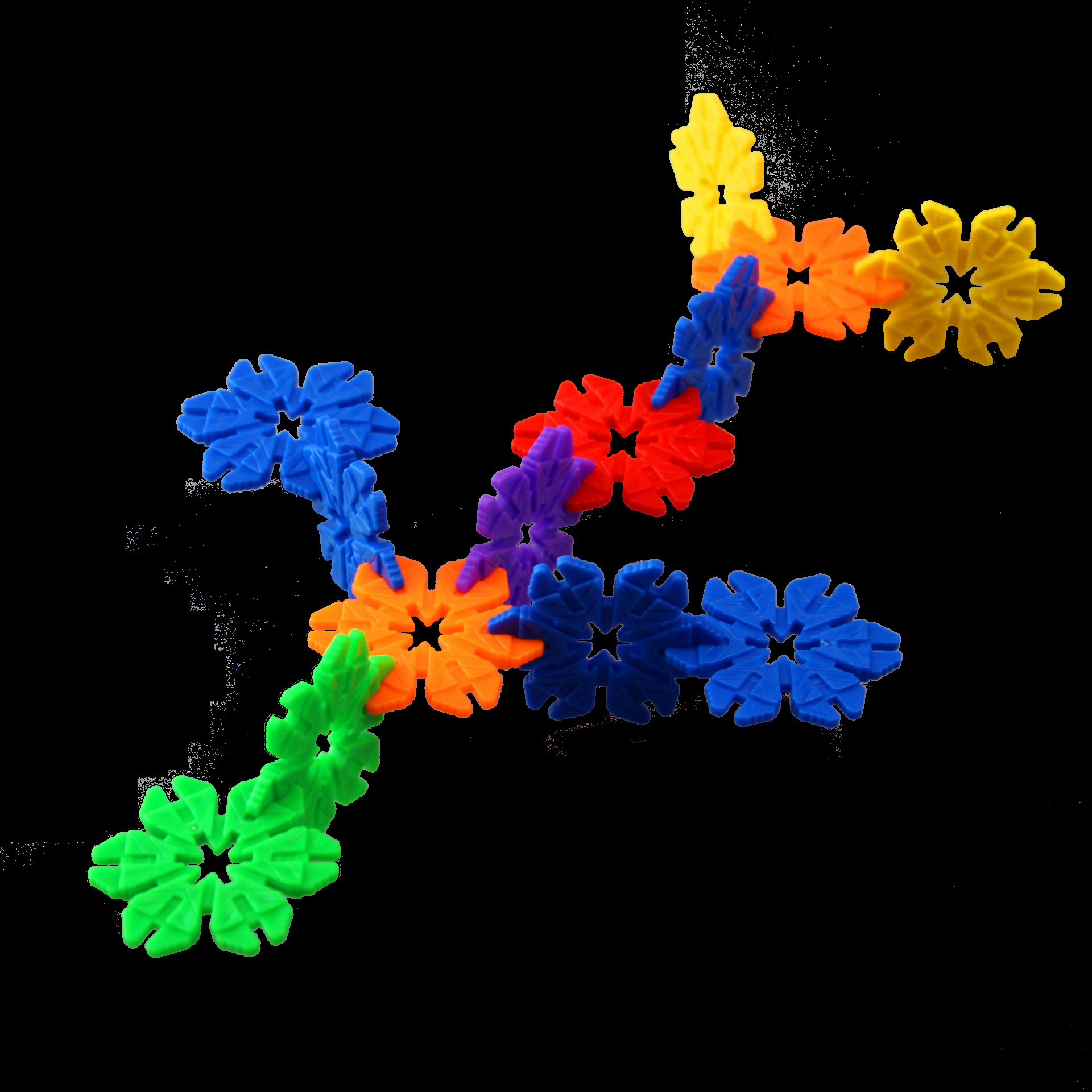 儿童创意益智玩具雪花积木玩具儿童拼插玩具批发地摊货源厂家直销