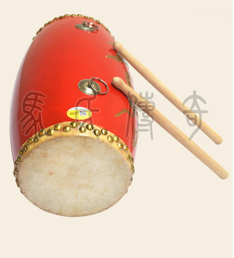 马氏传奇腰鼓牛皮腰鼓木制鼓身腰鼓14cm沥龙腰鼓天然牛皮腰鼓
