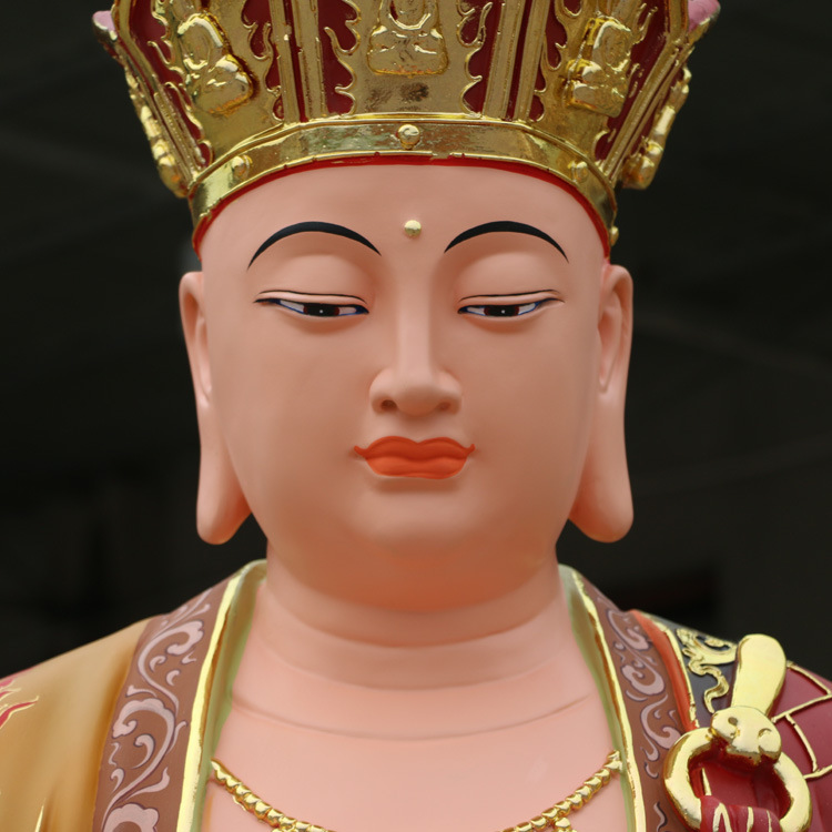 佛像厂家 玻璃钢树脂佛像 极彩地藏菩萨 地藏王 16米高 大型佛像