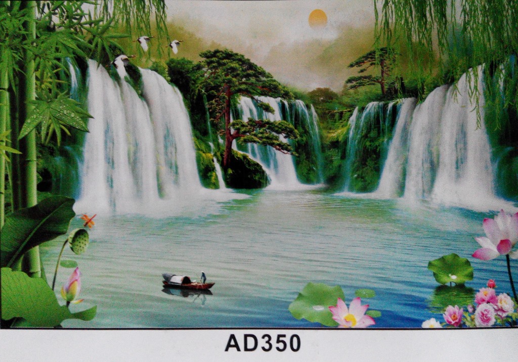 电视背景墙 写真喷绘 客厅无缝壁画 山水画 家居壁画 一件代发