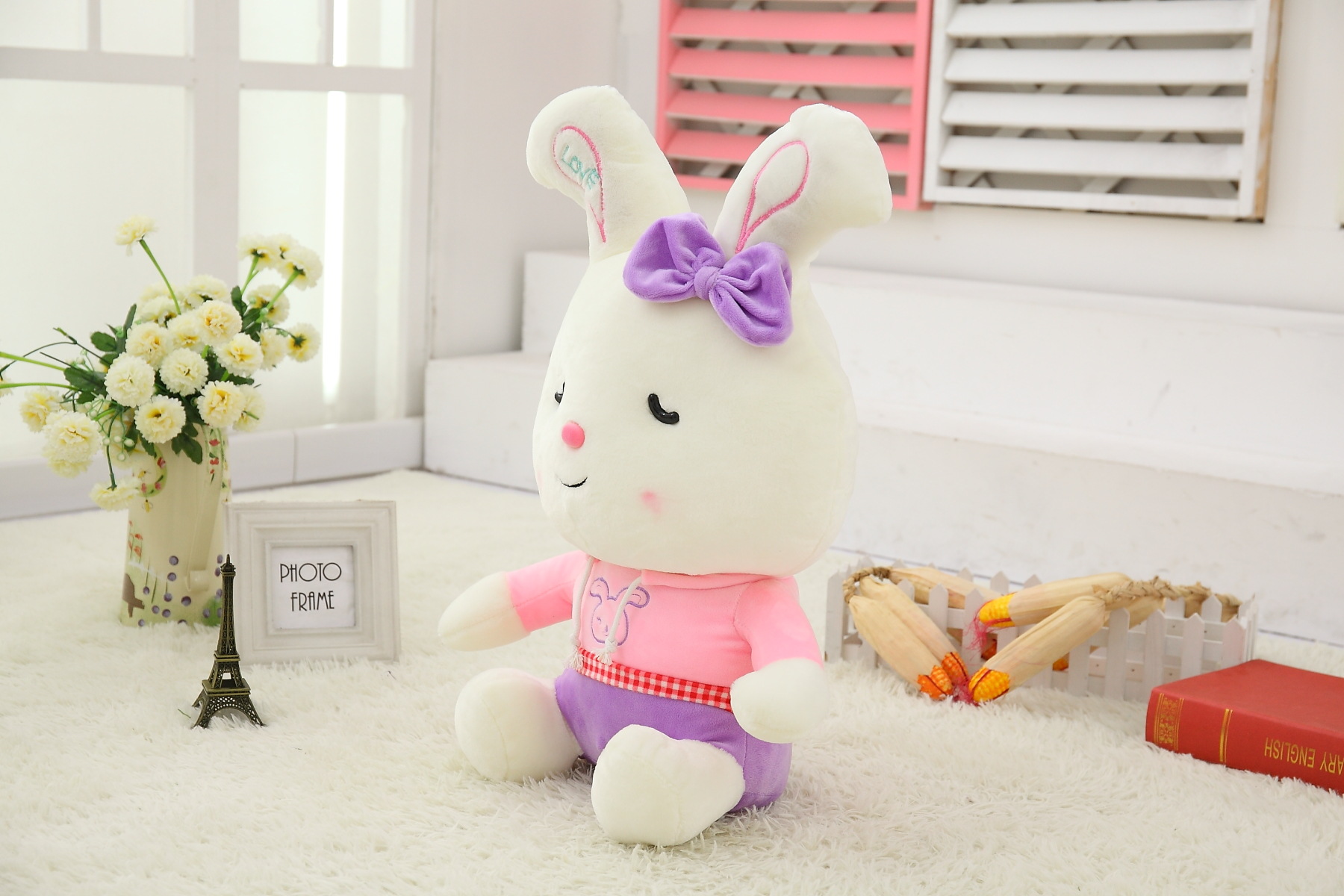 批发情侣小兔子毛绒公仔情侣结婚布娃娃玩具女生情人节礼物一对